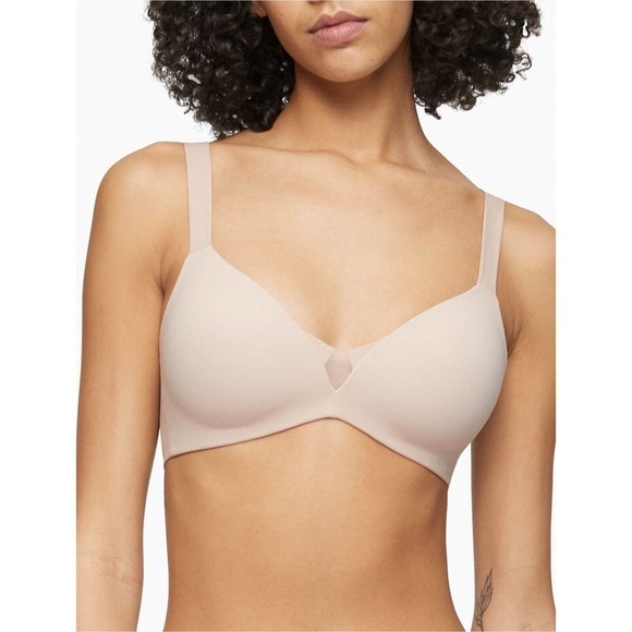 Calvin Klein Bra S Effortless Motion Wire Free Unined QF6052-200 NEW NWT - Picture 1 of 5